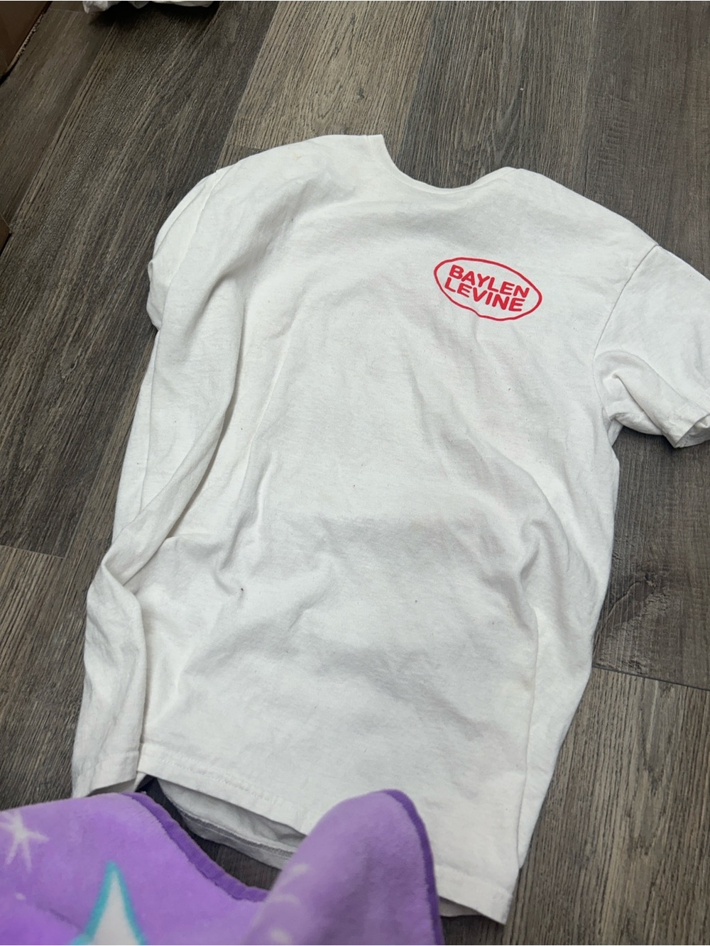 Baylen Levine merch Short Sleeve White Logo T-Shirt